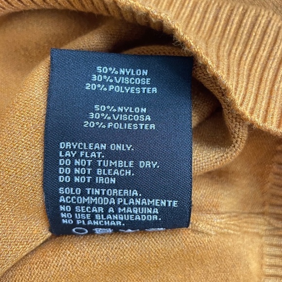 Men's X-Ray Slim Fit Mustard Yellow Soft Premium Comfort Sweater, Size L - Picture 4 of 6